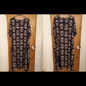 Black leopard skull dress